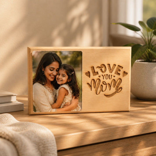 Custom Photo Engraved Acrylic Plaque for Mom