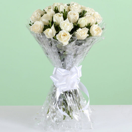 Amazing White Roses Bouquet