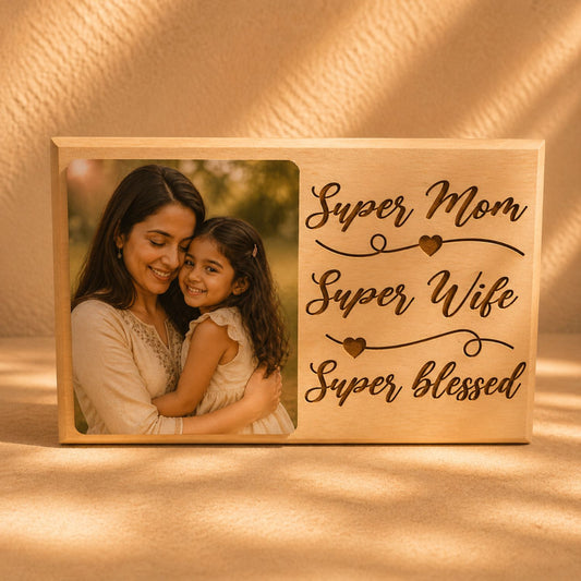 Personalized Acrylic Photo Plaque Gift for Mother