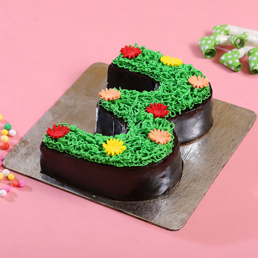 3 Number Truffle Cake