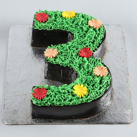 3 Number Truffle Cake