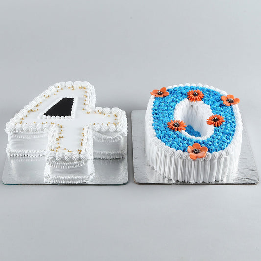 40 Number Black Forest Pineapple Cake