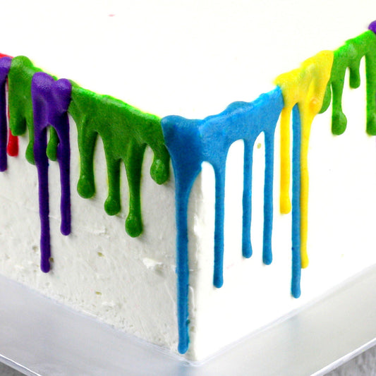 4 Layer Colourful Square Pineapple Cake