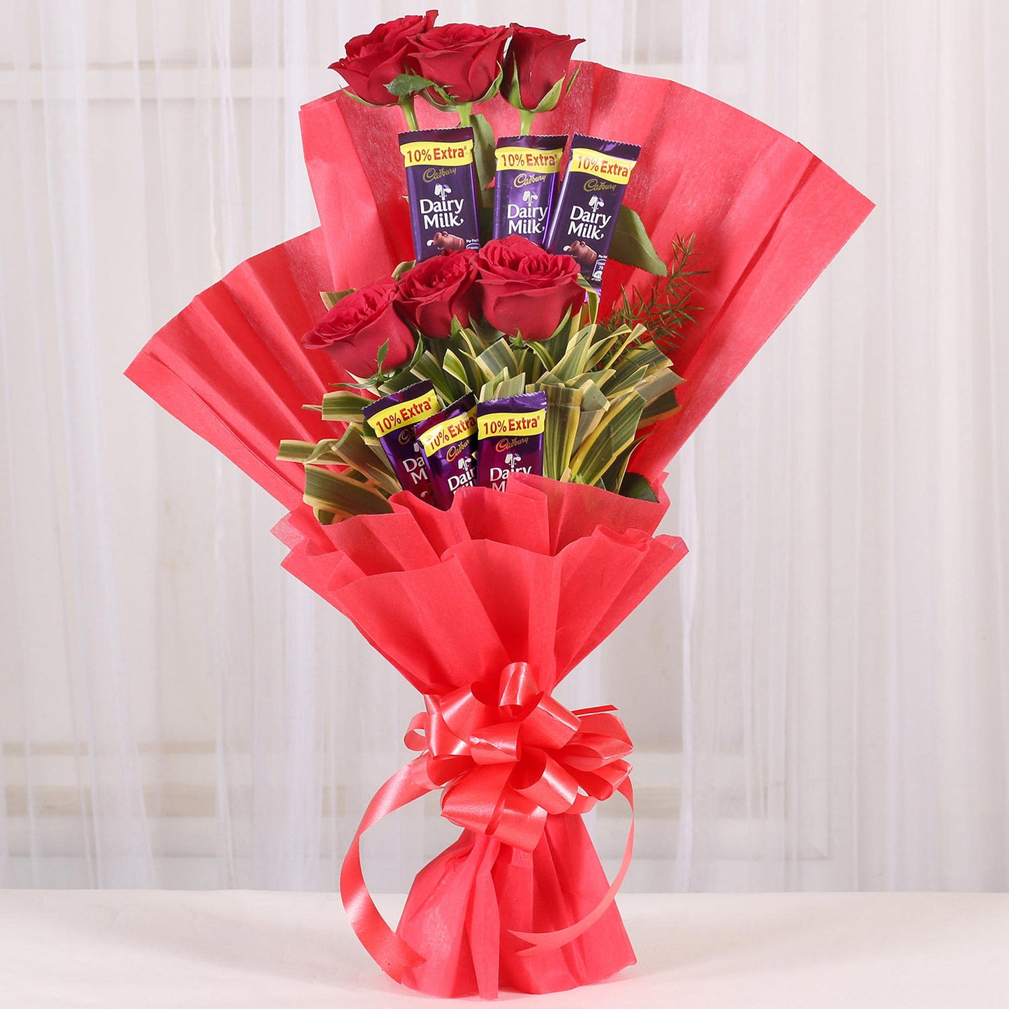 6 Red Roses Chocolate Bouquet