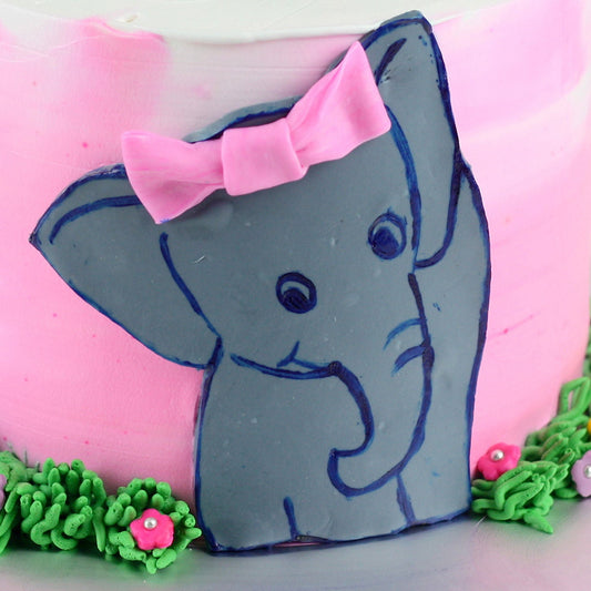 6 Layer Cute Elephant Chocolate Cake