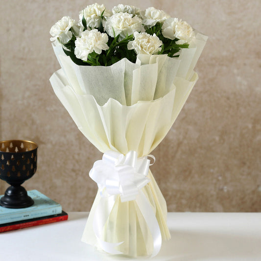 White Carnations Bouquet