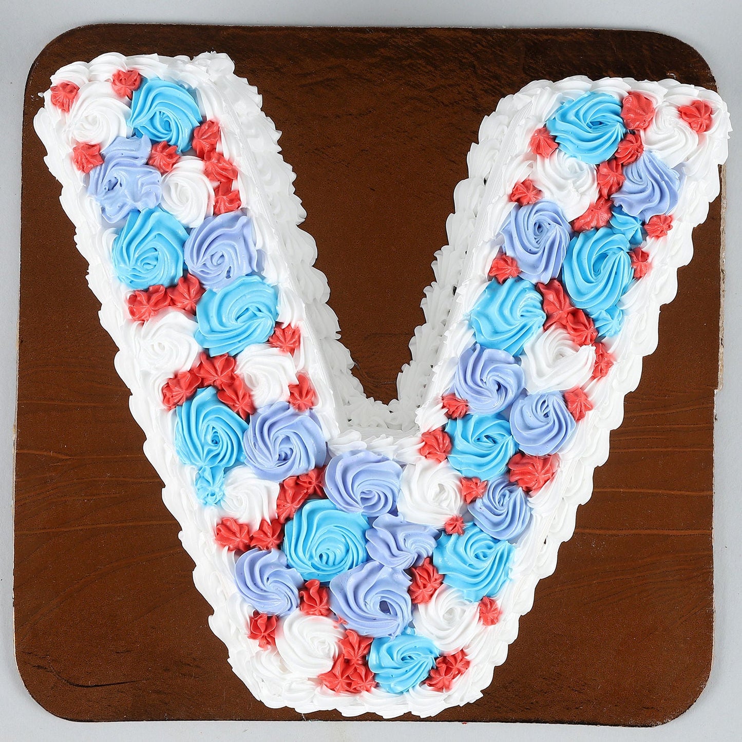 Alphabet V Cake