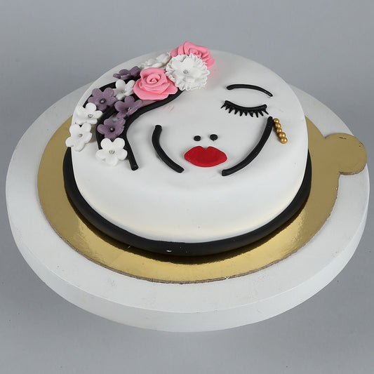 Beautiful Lady Truffle Cake