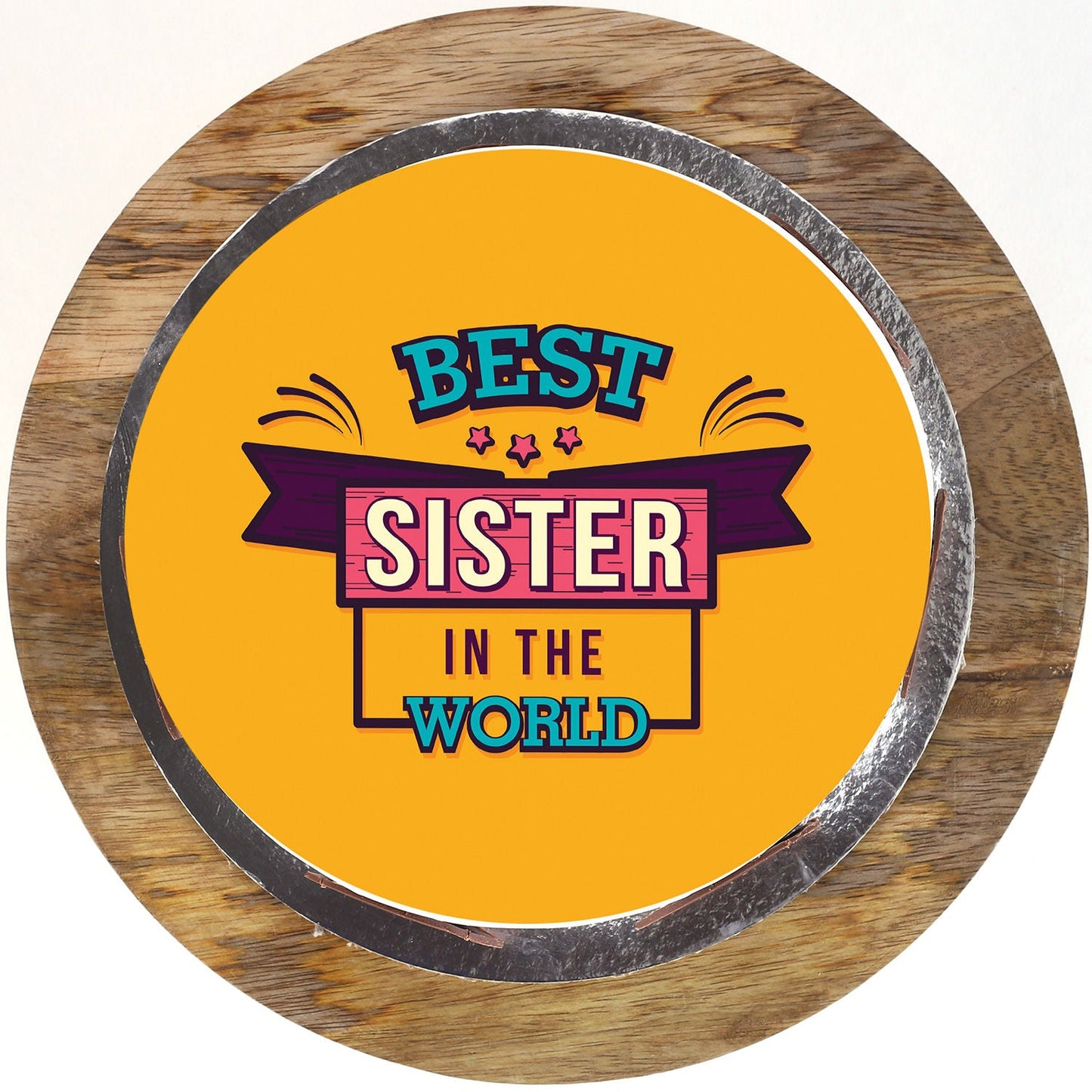 Best Sister Pineapple Photo Cake