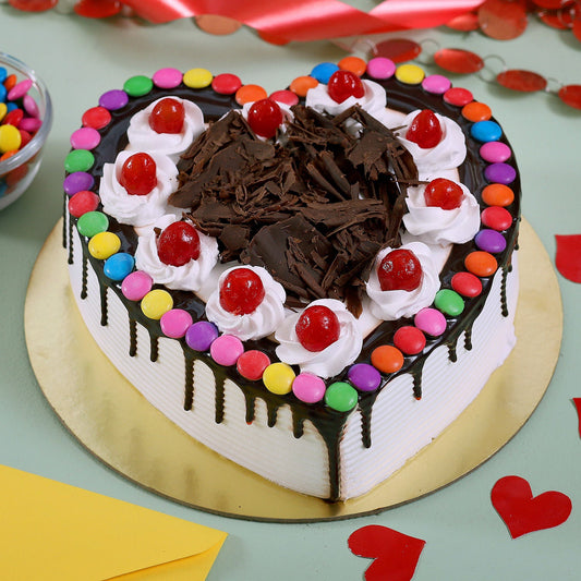 Black Forest Heart Cake