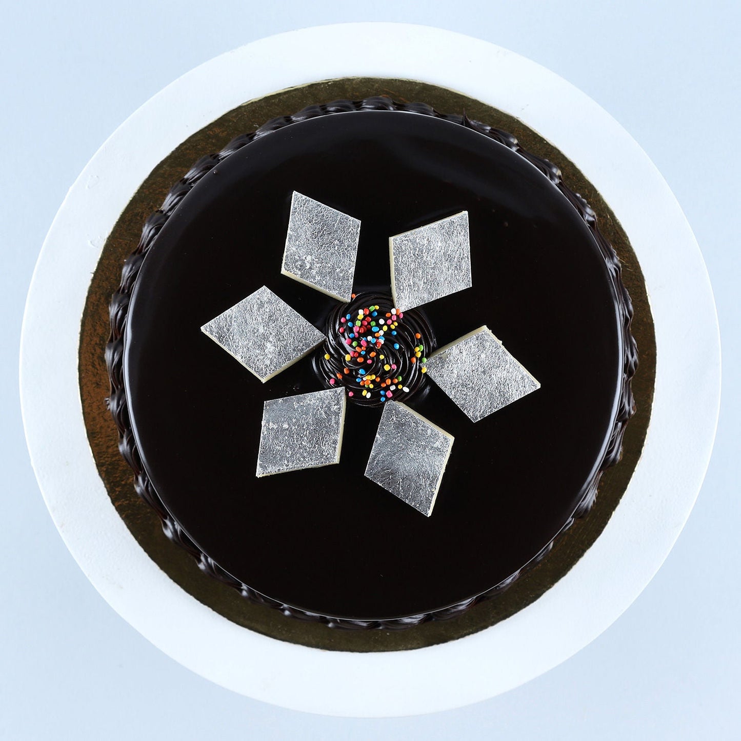Chocolate Kaju Katli Cake