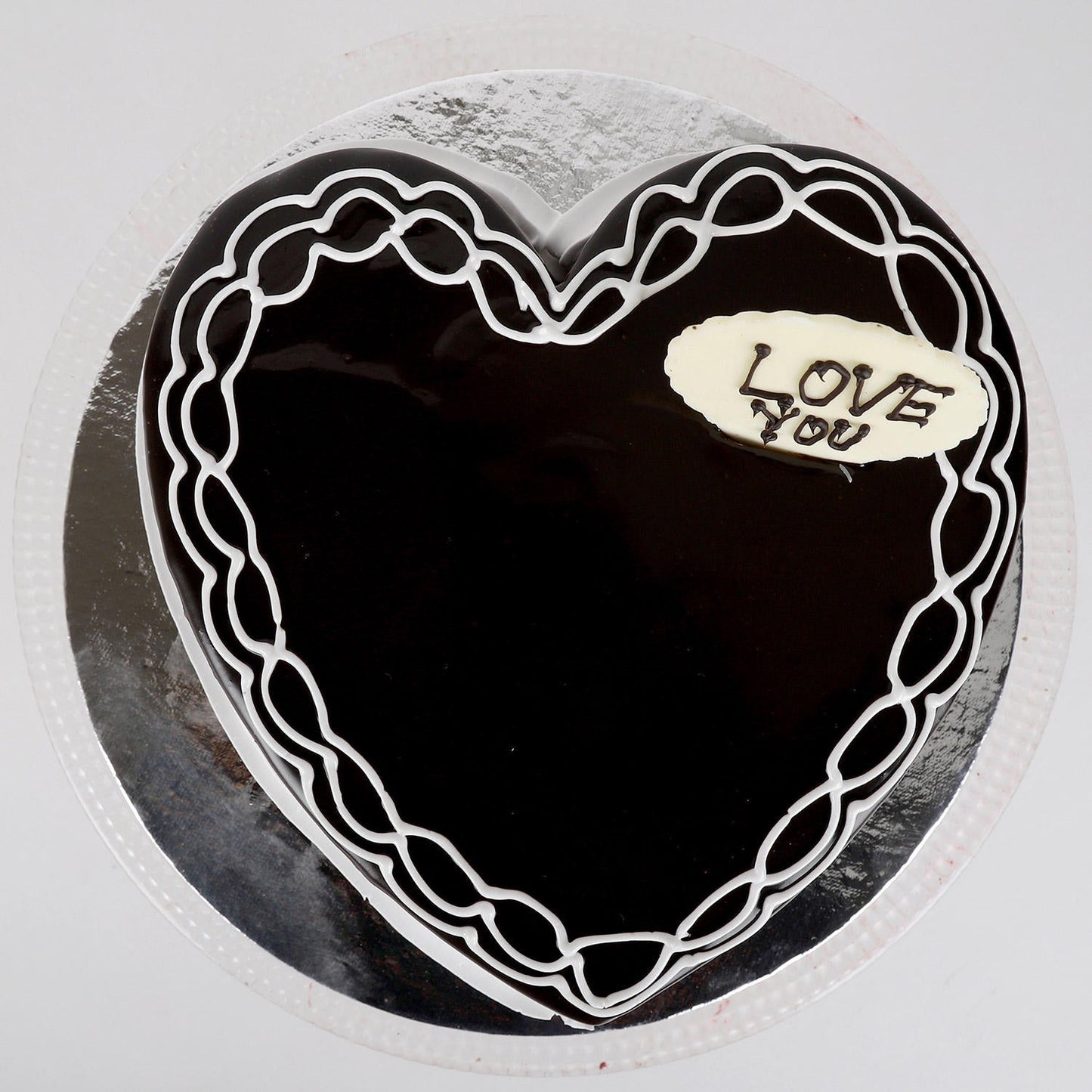 Classic Heart Shaped Chocolate Cake