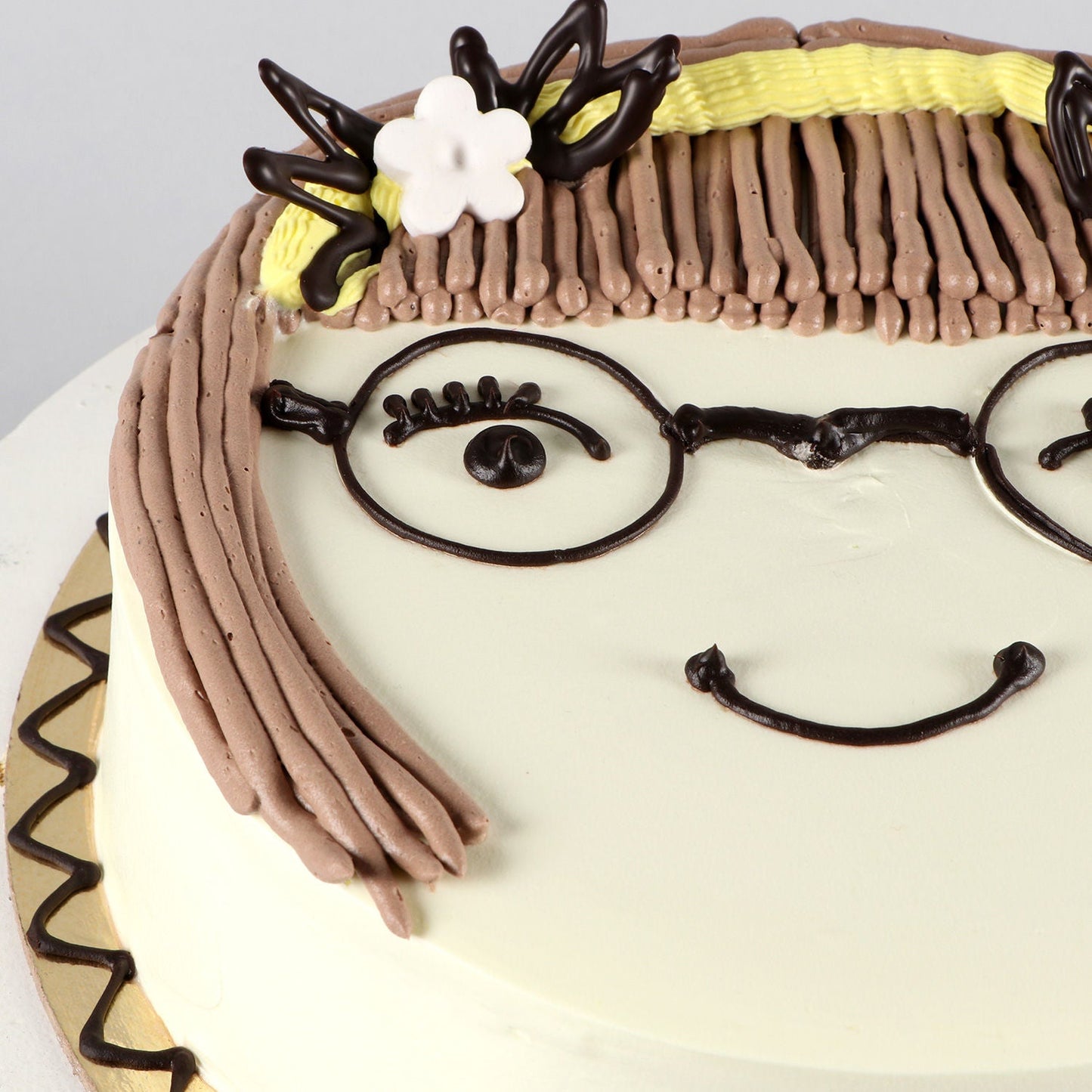 Cute Girl Chocolate Cake