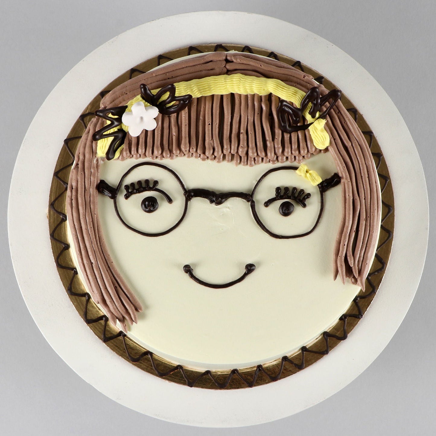 Cute Girl Chocolate Cake