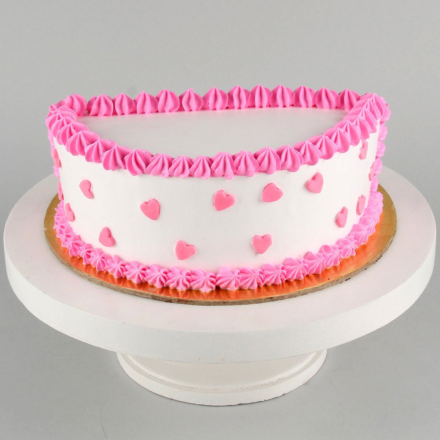 Cute Hearts Half Cake
