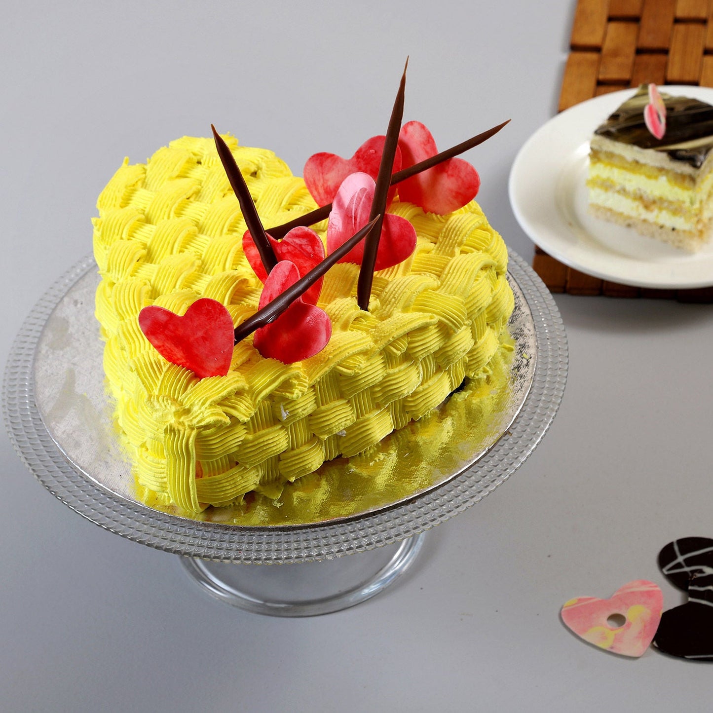 Decorated Hearts Cake