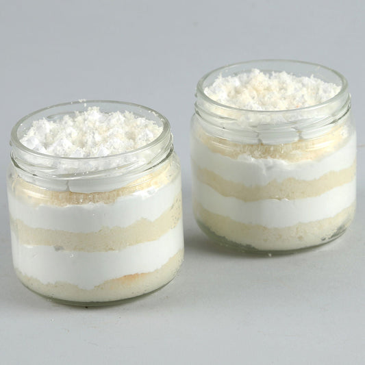 Elegant Vanilla Cream Cake Jar