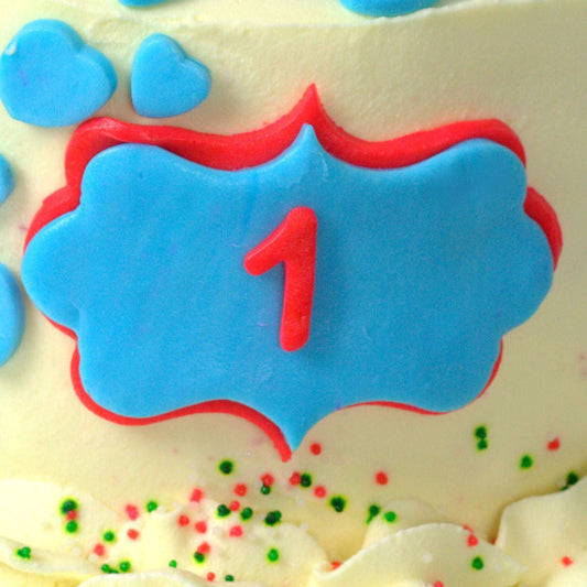 First Birthday Truffle Fondant Cake