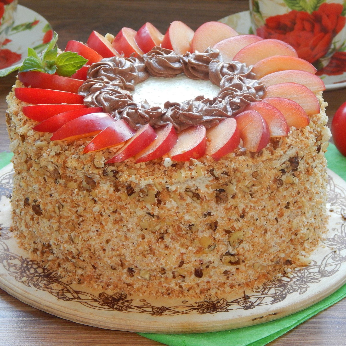 Fruit Walnut Designer Cake