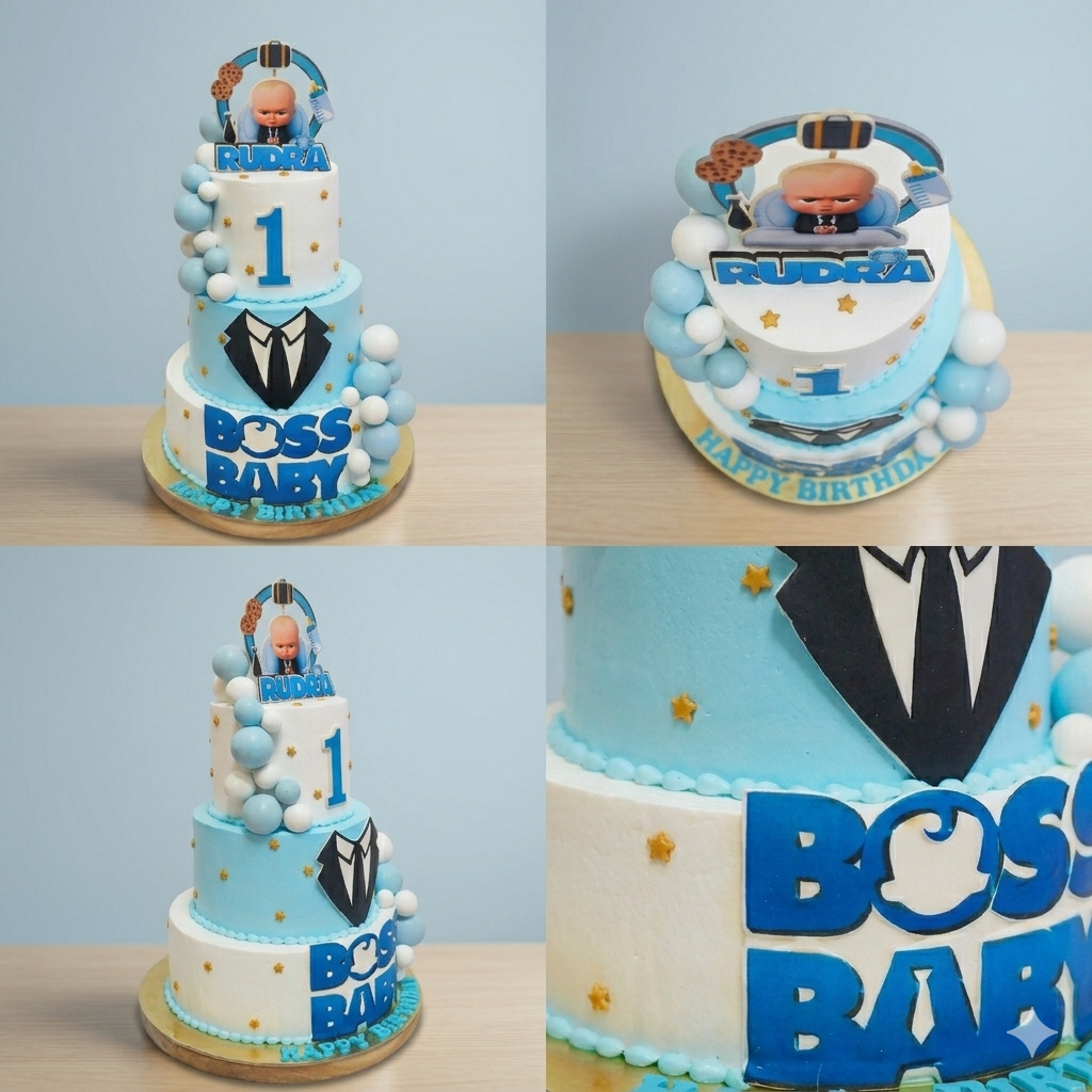 Boss Baby For 1st Birthday Cake