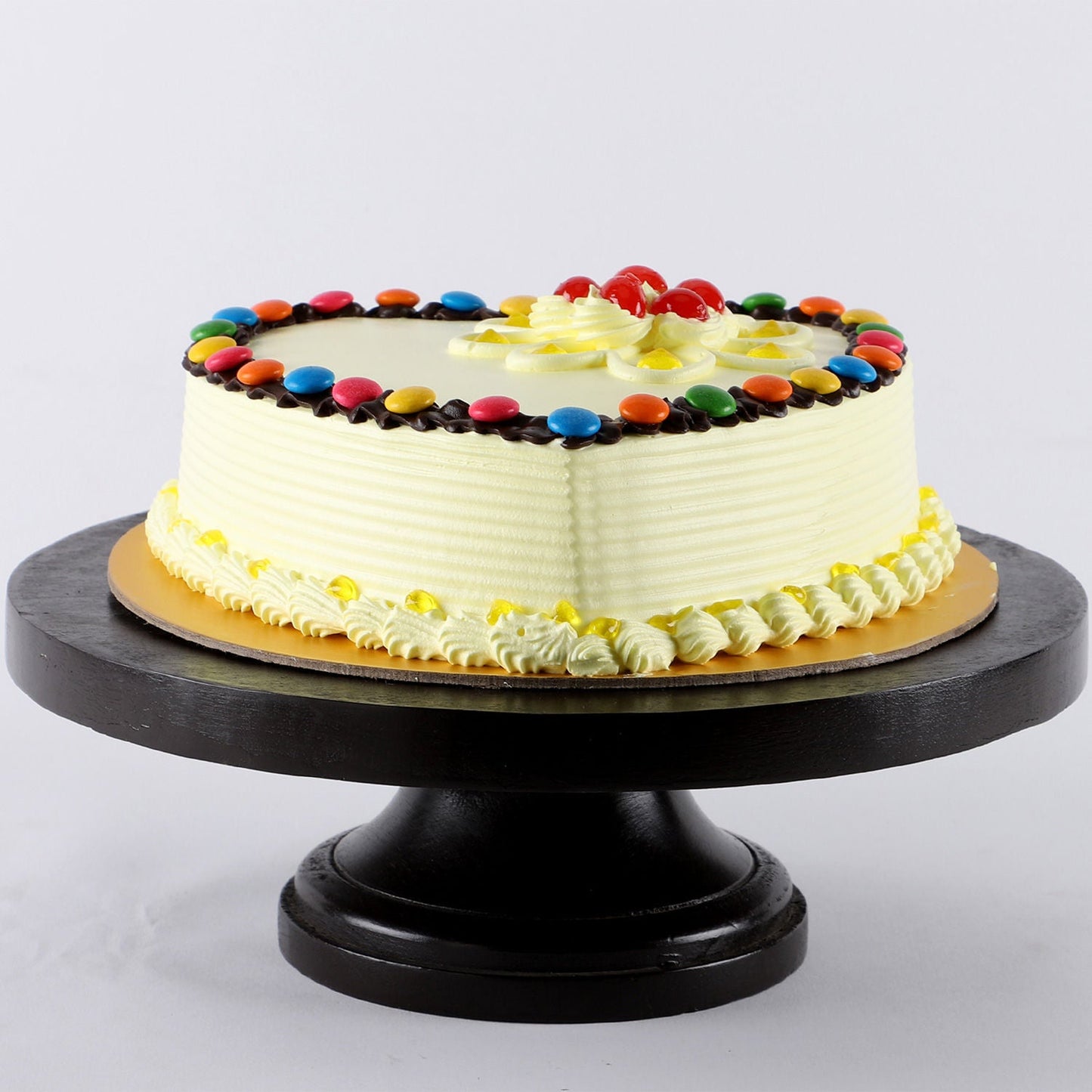 Heart Shaped Butterscotch Gems Cake