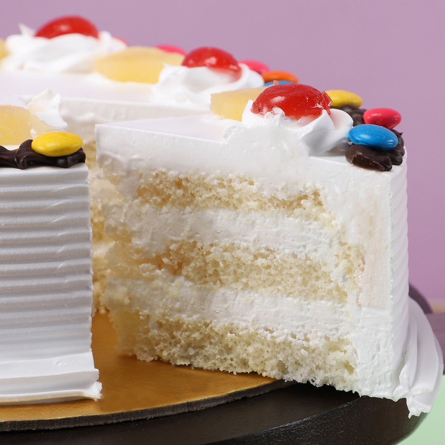 Heart Shaped Pineapple Gems Cake