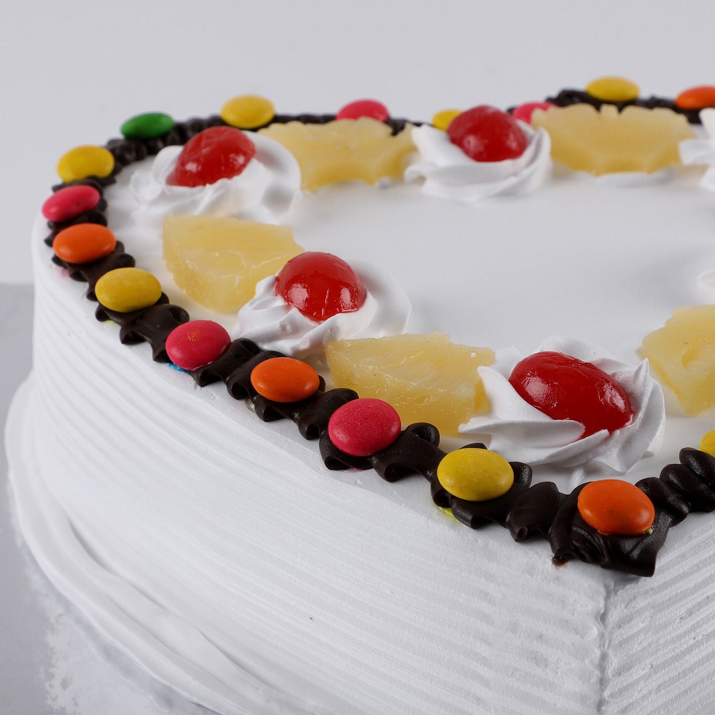 Heart Shaped Pineapple Gems Cake