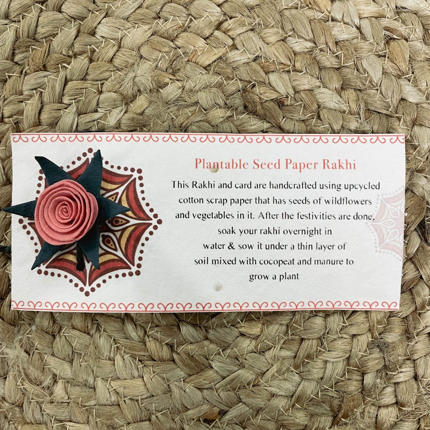 Beautiful Rose Plantable Rakhi