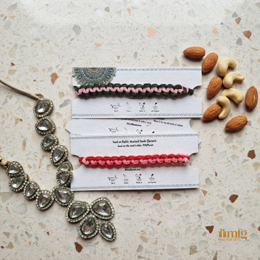 Sustainable Cotton Braided Rakhi with Wildflower Seeds Set