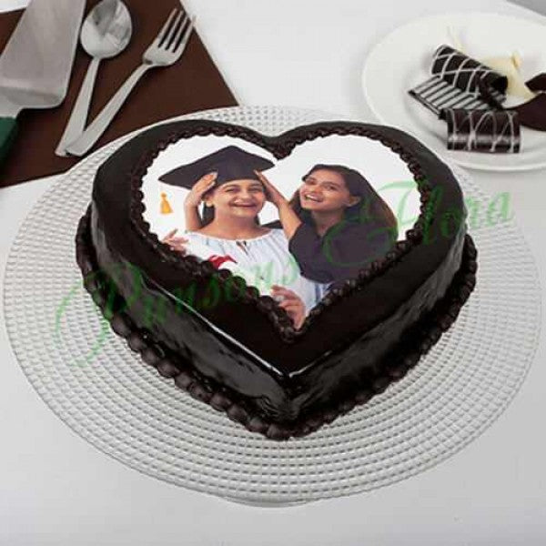 Heart Shaped Photo Cake