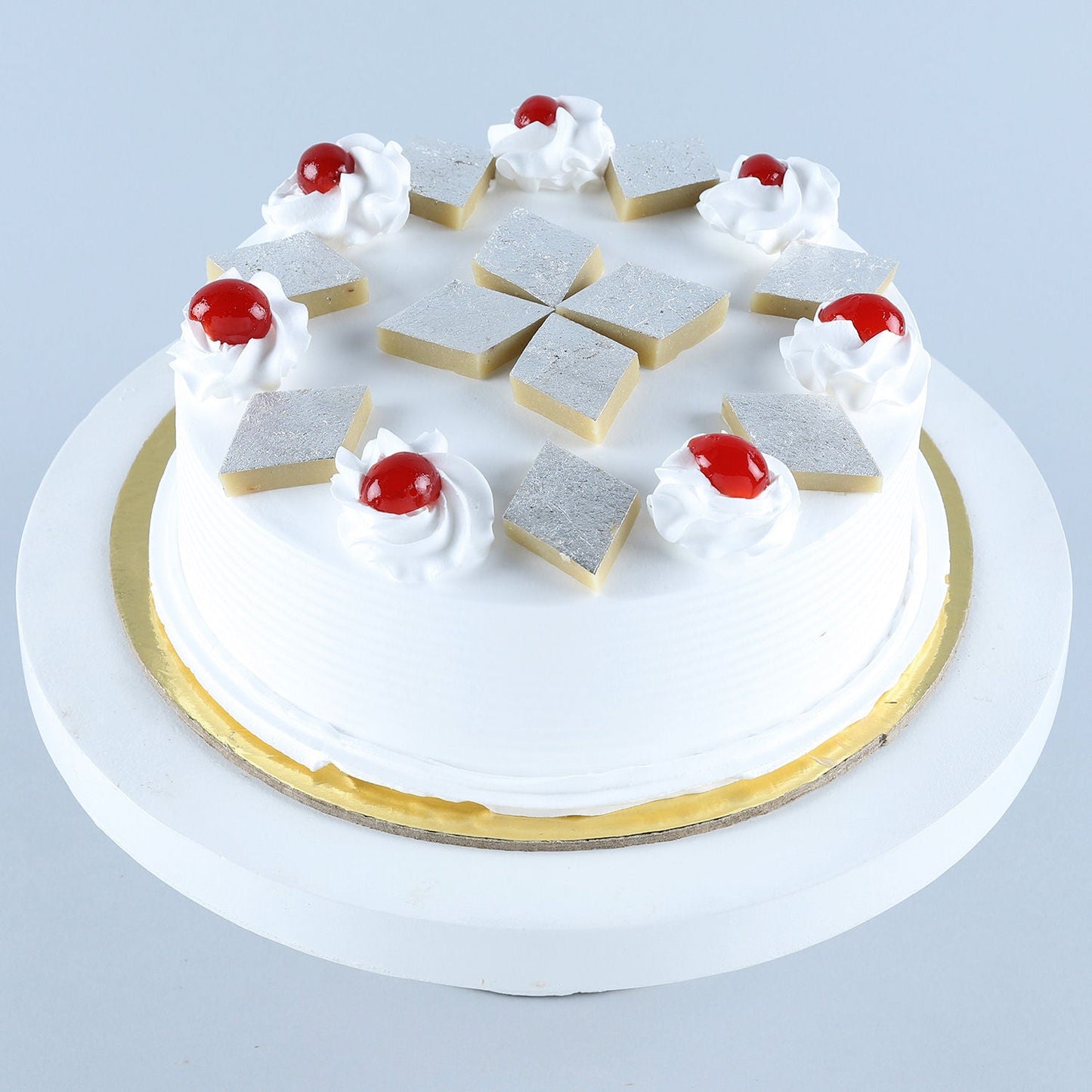 Pineapple Kaju Katli Cake