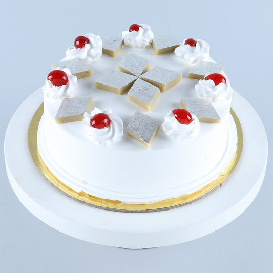 Pineapple Kaju Katli Cake