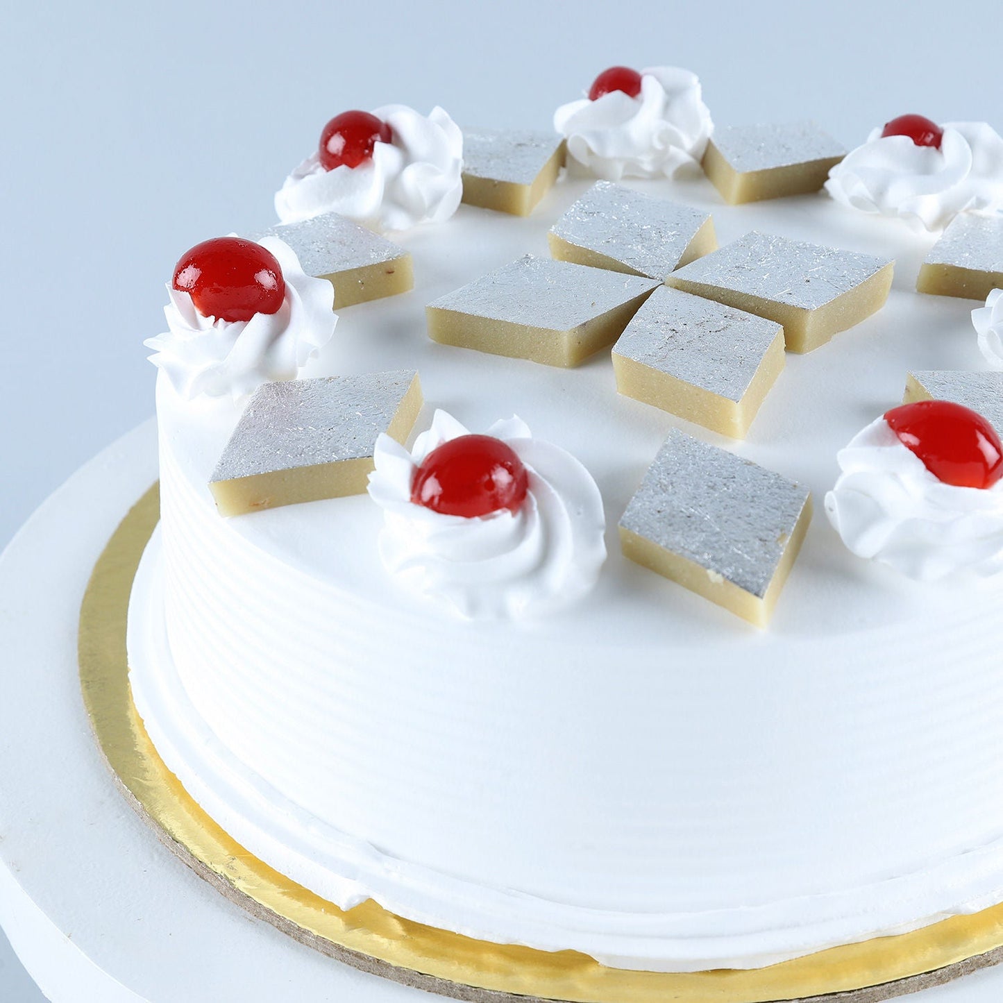 Pineapple Kaju Katli Cake