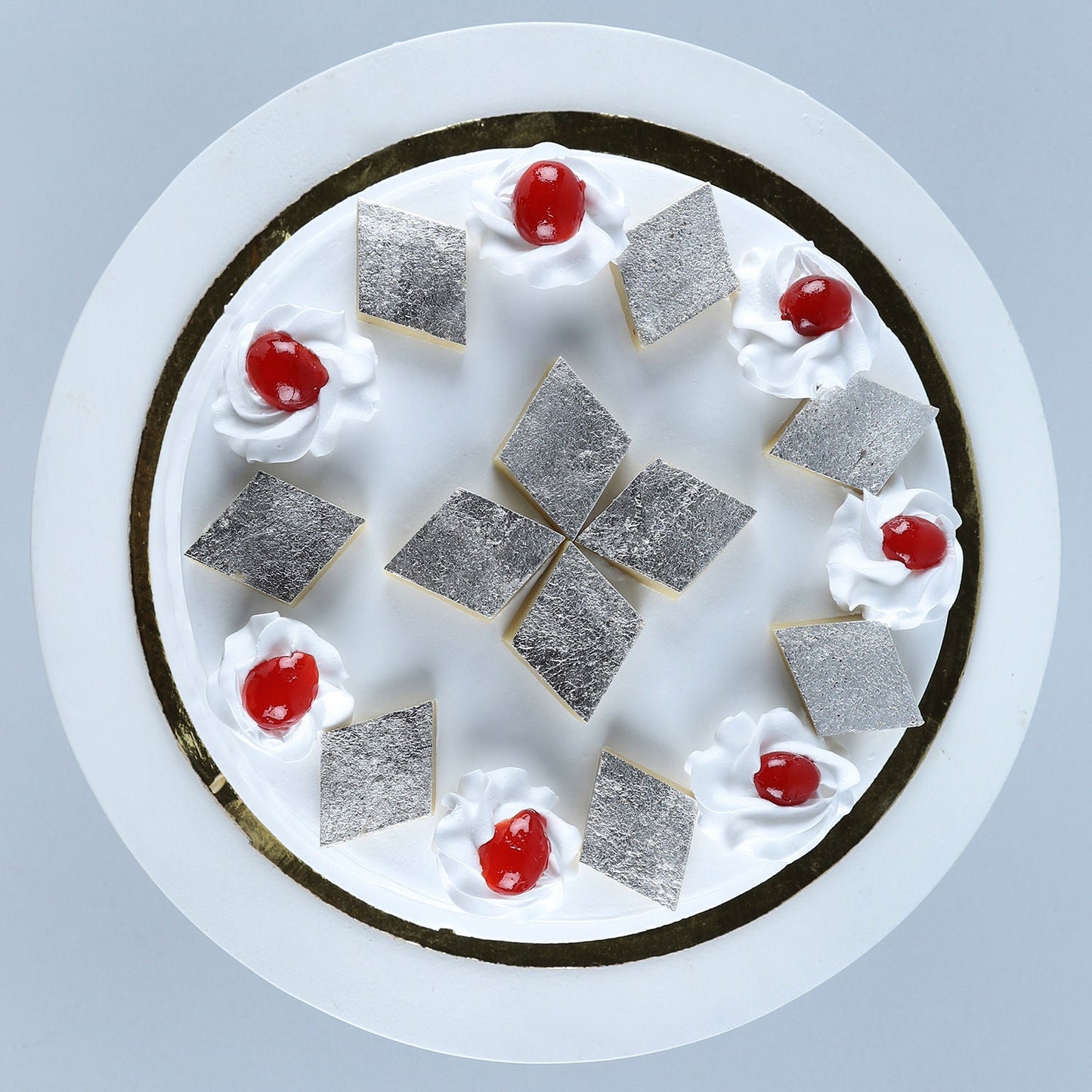 Pineapple Kaju Katli Cake