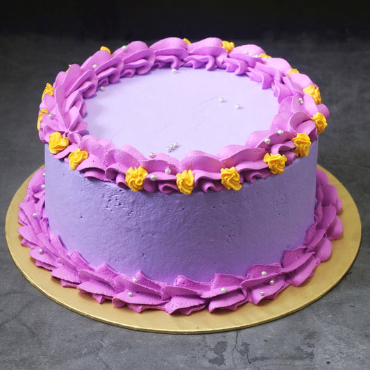 Purple Cream Vanilla Cake