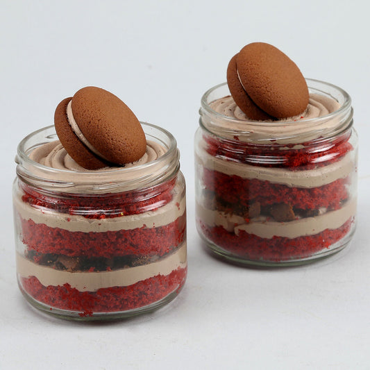 Red Velvet And Dark Fantasy Cake Jar