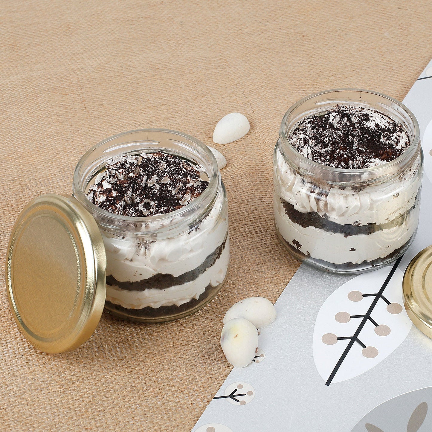 Set of 2 Trendy Tiramisu Jar Cake