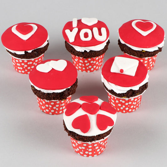 Valentine Hearts Chocolate Cup Cakes