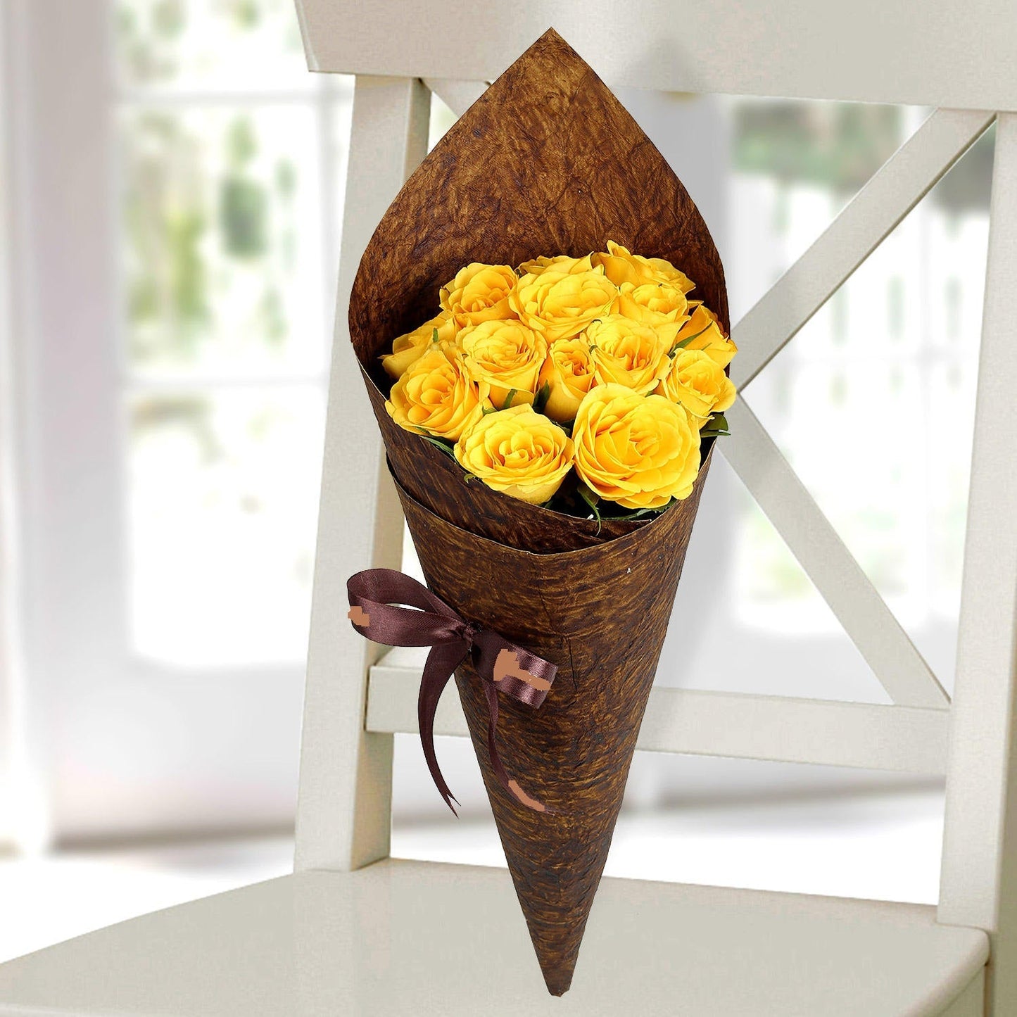 Bright Yellow Roses Bouquet