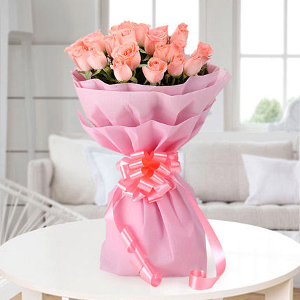 Elegance Pink Roses Bouquet