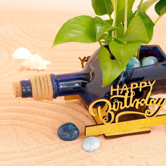 Happy Birthday Money Plant Antiquity Bottle