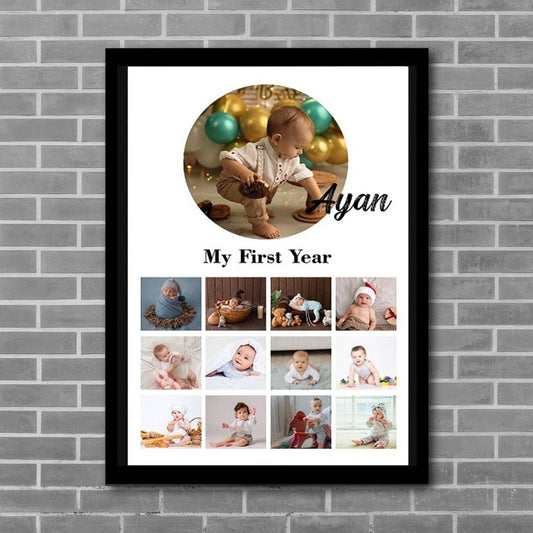 Personalised Babys First Year Photo Frame