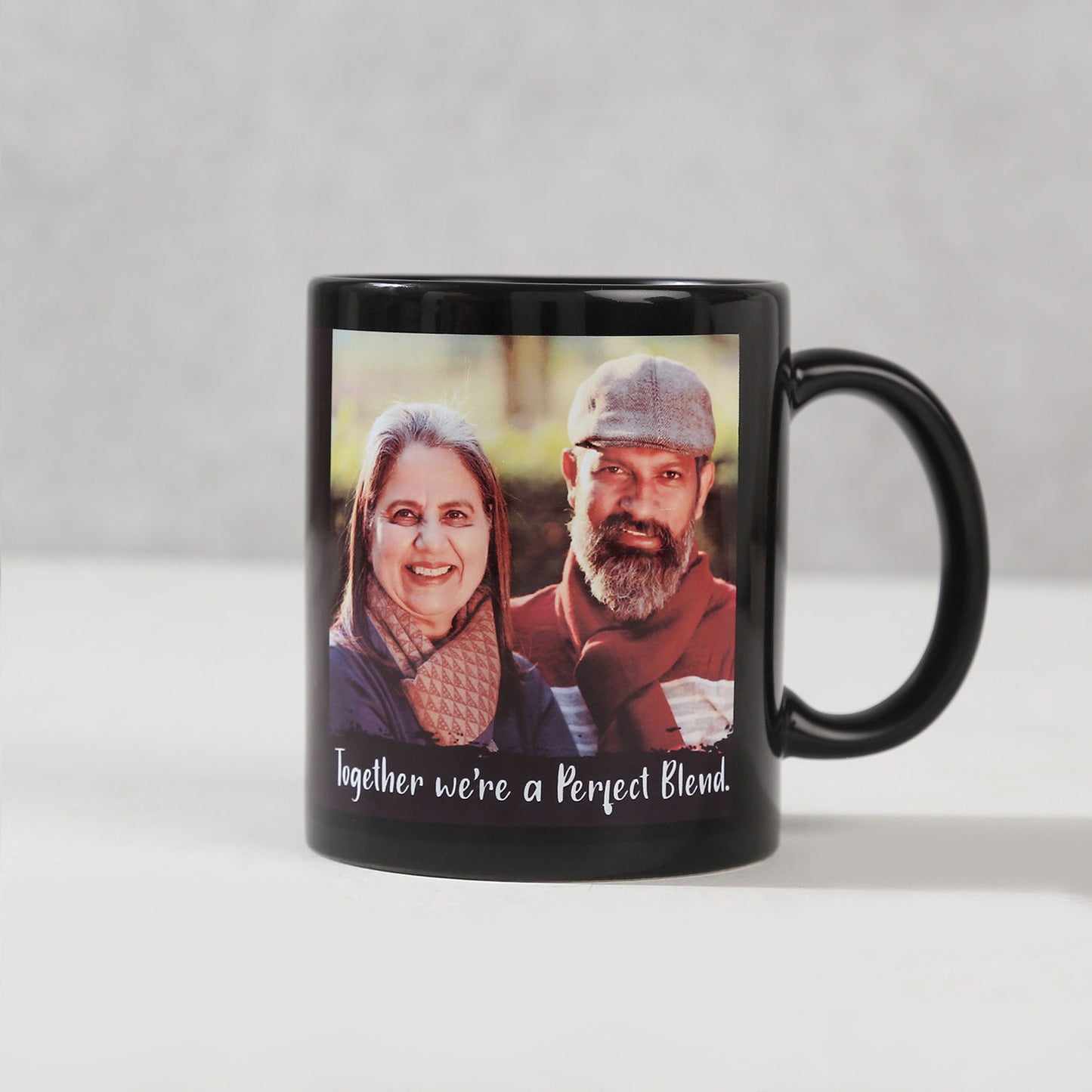 Personalised Couple Black Mug