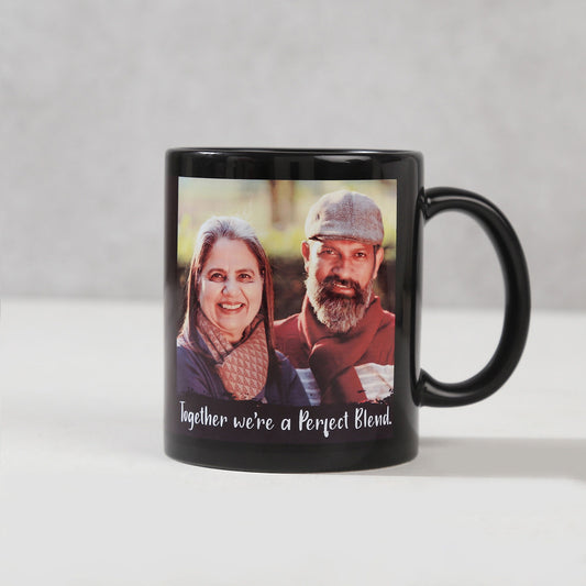 Personalised Couple Black Mug