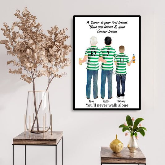 Personalised Fathers Day Grand Wishes Art