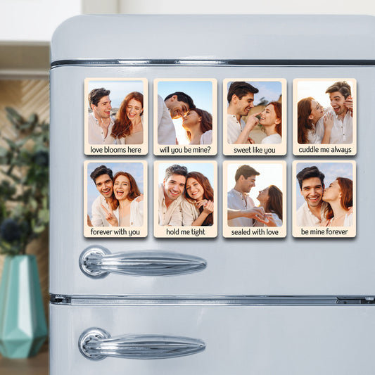 Personalised Forever Love Fridge Magnet Set of 8