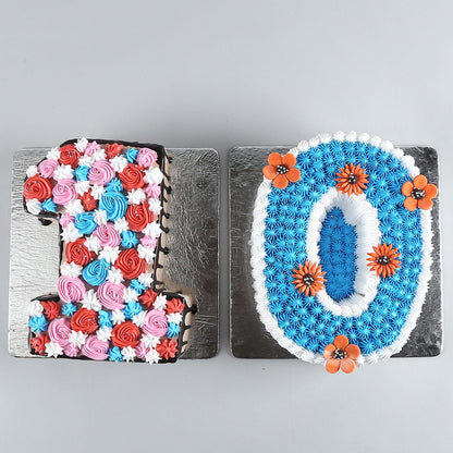 10 Number Choco Pineapple Cake