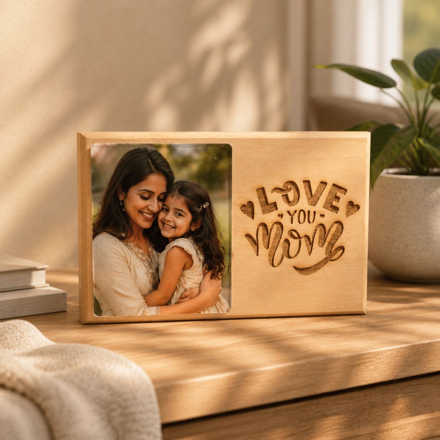 Custom Photo Engraved Acrylic Plaque for Mom
