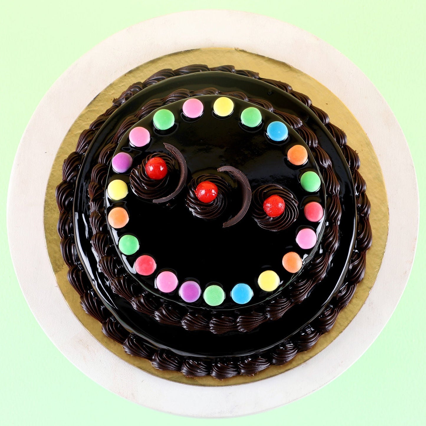 2 Tier Gems Truffle Cake