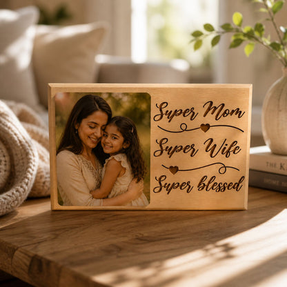 Personalized Acrylic Photo Plaque Gift for Mother